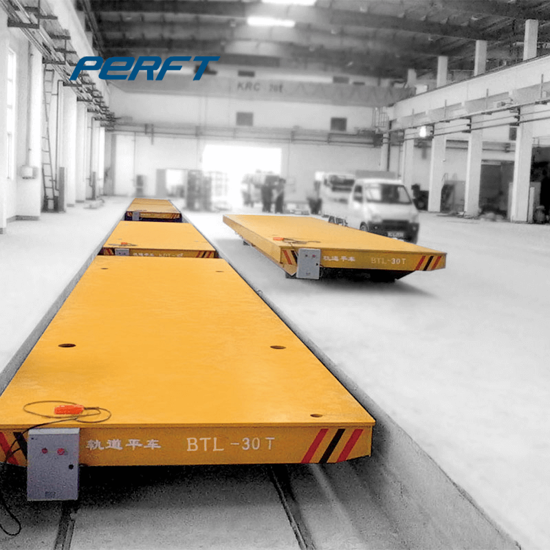 50t industrial transfer trolley for steel rolls warehouse 